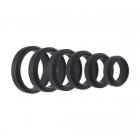 Adam & Eve 6 Pc Silicone Penis Ring Set - Black Sex Toy Product