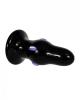Adam & Eve Rear Rocker Vibrating Glass Anal Plug - Black Sex Toy Product Image 3