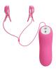 Romantic Wave Electro Shock Vibrating Nipple Clamps Pink Sex Toy Product Image 1