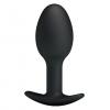 Pretty Love 3.34 inches Silicone Anal Plug with Ball Black Sex Toy Product Image 1