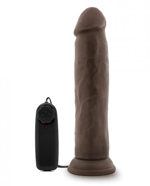 Dr. Skin Dr. Throb 9.5 Inches Vibrating Cock Suction Cup Brown Sex Toy Product