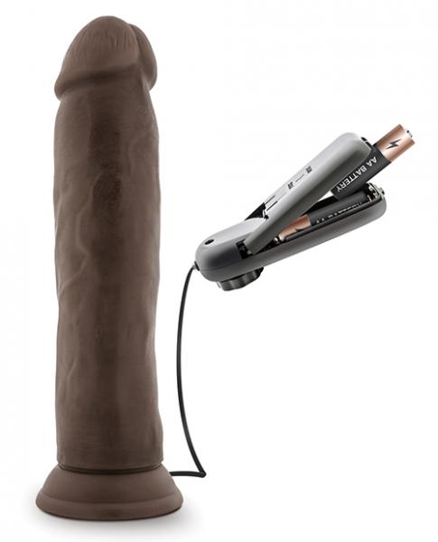 Dr. Skin Dr. Throb 9.5 Inches Vibrating Cock Suction Cup Brown Sex Toy Product