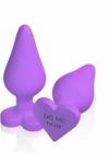 Naughty Candy Heart Purple Butt Plug Sex Toy Product