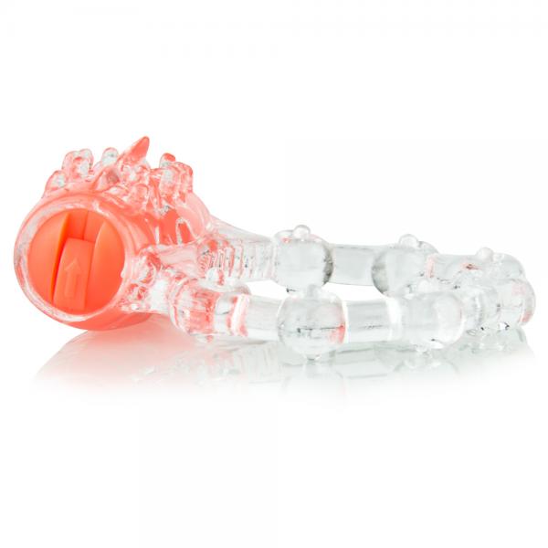 Color Pop Quickie Vibrating Ring Orange Sex Toy Product