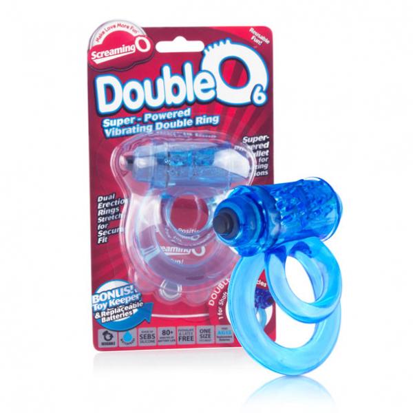 Double O 6 Speed Vibrating Cock Ring Assorted Color Sex Toy Product