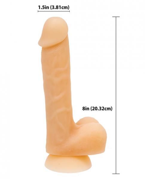 Addiction David 8 inches Bendable Beige Silicone Dong Sex Toy Product