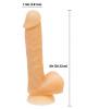 Addiction David 8 inches Bendable Beige Silicone Dong Sex Toy Product Image 4
