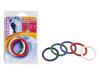 Rainbow Rubber C Ring 5 Per Set 1.5 Inch  Sex Toy Product Image 2