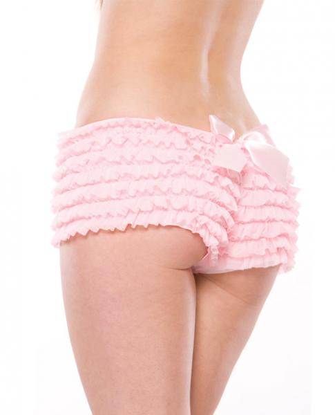 Ruffle Shorts Back Bow Detail Pink OS/XL Sex Toy Product