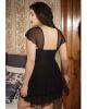 Babydoll Removable Sleeves Straps Black 3X/4X Sex Toy Product Image 4