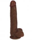 Thinz 8 inches Slim Dong with Balls Chocolate Brown Sex Toy Product