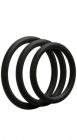Optimale 3 Silicone C-Ring Set Thin Black Sex Toy Product