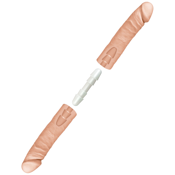 The Double D 16 inches Vanilla Ultraskyn Beige Dildo Sex Toy Product