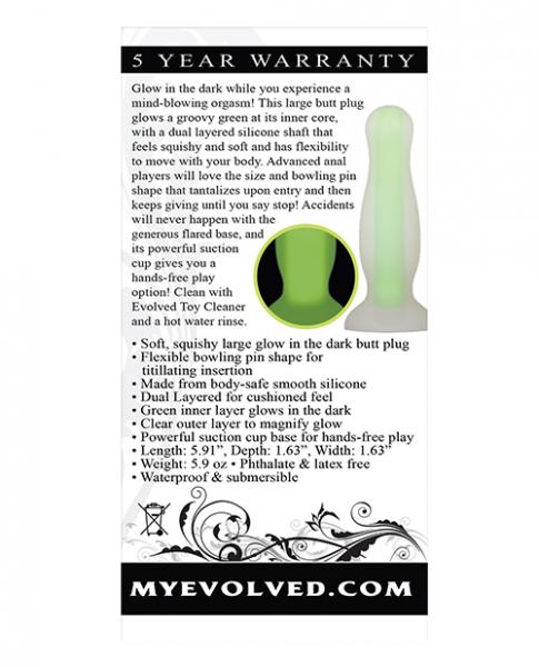 Luminous Anal Plug Large Green Sex Toy Product