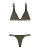 Vibes Boss Bitch Bralette & Thong Panty Black Gold S/M Sex Toy Product Image 1