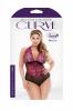 Curve Sherry Two Tone Lace Halter Teddy Black Pink 1X/2X Sex Toy Product Image 3