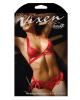 Vixen Cutout Lace Bra & Side Tie Panty Red O/S Sex Toy Product Image 3