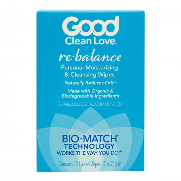 Good Clean Love Rebalance Adult Wipes Box Of 12 Sex Toy Product