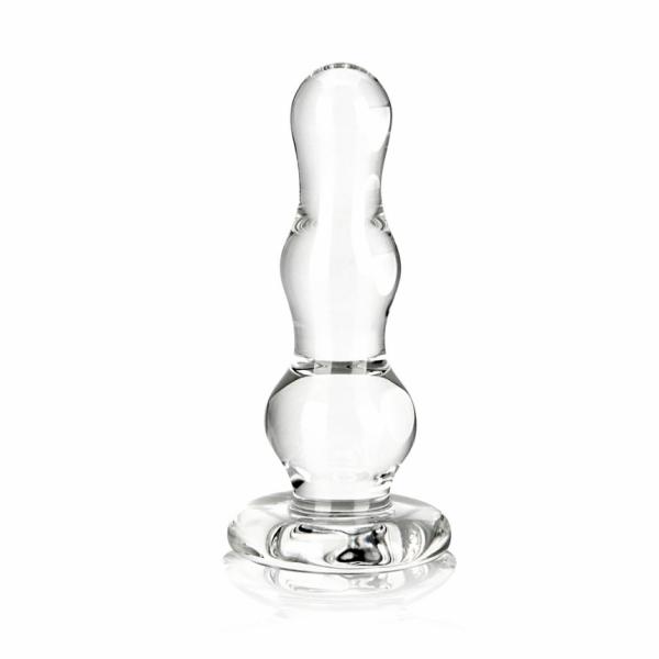 Glas 4 inches Butt Plug Clear Glass Sex Toy Product