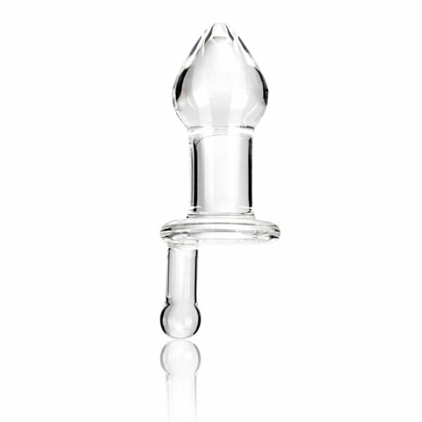 Glas 5 inches Juicer Clear Glass Butt Plug Sex Toy Product