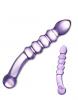 Purple Rain Ribbed Glass Dildo Sex Toy Product Image 2