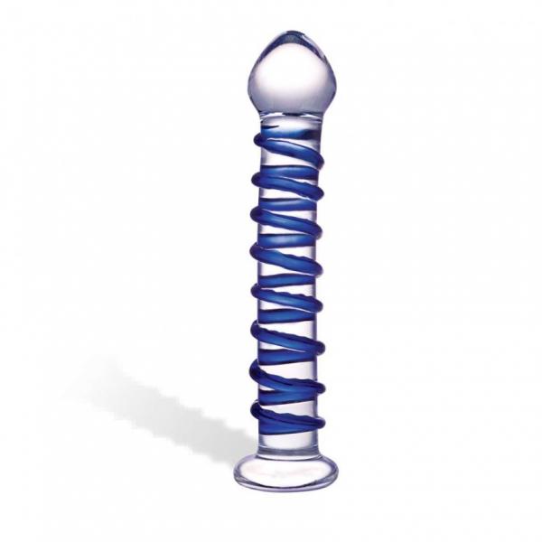 Glas Spiral Glass Dildo Blue Sex Toy Product