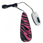 Primal Instinct Pink Zebra Bullet Vibrator Sex Toy Product