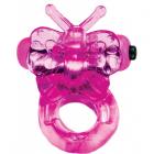Purrrfect pet cockring clit stimulator butterfly - magenta Sex Toy Product