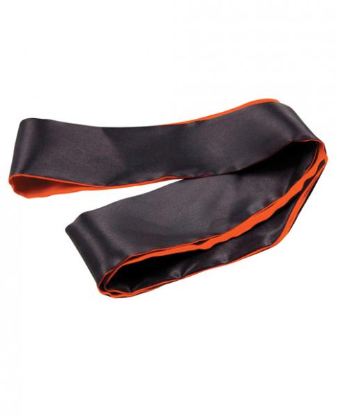 Orange Is The New Black Satin Sash Reversible Blindfold Black Orange Sex Toy Product