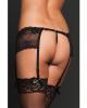 Lace Garter Belt Adjustable Strap Black O/S Sex Toy Product Image 2