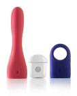 Vegas Collection No 2 Classic Vibrator & No 3 Cock Ring Coral/Blue Sex Toy Product