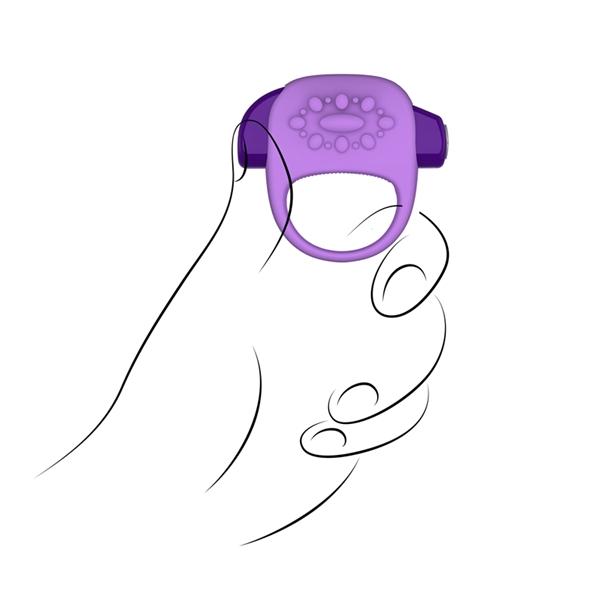 Key Halo Silicone Vibrating Ring Waterproof - Purple	 Sex Toy Product