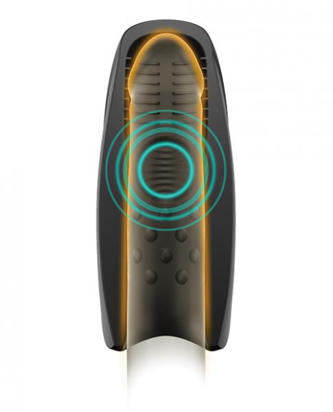 Man Wand Heat & Vibration Pulsion Black Stroker Sex Toy Product