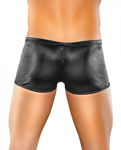 Male Power Satin Lycra Boxer Shorts Black Medium Sex Toy Product
