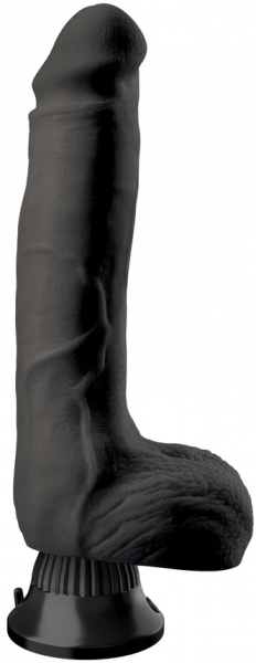Real Feel No 7 9 inches Vibrating Dildo Black  Sex Toy Product