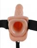 Fetish Fantasy 9" Vibrating Hollow Strap On Balls Beige Sex Toy Product Image 4