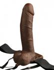 Fetish Fantasy 8 inches Hollow Strap On Remote Brown Sex Toy Product