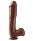 Basix Rubber Works 10 inches Dong Suction Cup Brown Sex Toy Product