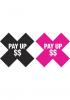 Peekaboos Pay Up Pasties 2 Pairs 1 Black, 1 Pink  Sex Toy Product Image 1