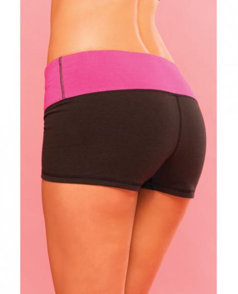 Pink Lipstick Sweat Yoga Short Thick Revrsible For Supprt & Compression W/scret Pcket Black Lg Sex Toy Product