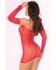 Pink Lipstick Bad Intentions Fishnet Dress Red O/S Sex Toy Product Image 2