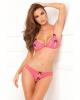 Rene Rofe Lace Peek-A-Boo Bra & Crotchless Thong Pink S/M Sex Toy Product Image 1
