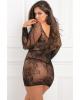 Rene Rofe Tie Breaker Long Sleeve Dress Black 1X Sex Toy Product Image 2