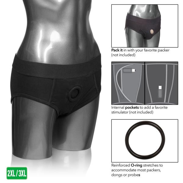 Packer Gear Black Brief Harness 2XL/3XL Sex Toy Product