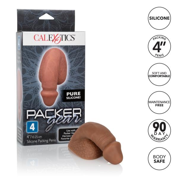 Packer Gear 4 inches Silicone Packing Penis Brown Sex Toy Product