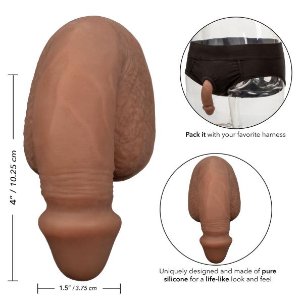 Packer Gear 4 inches Silicone Packing Penis Brown Sex Toy Product