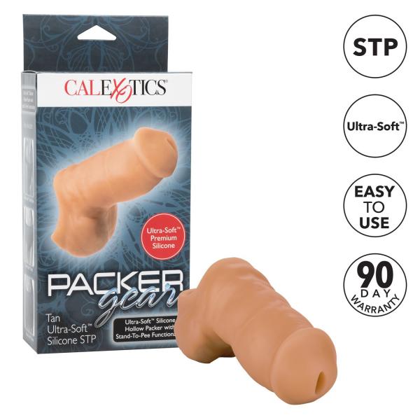 Packer Gear Ultra Soft Beige Stand To Pee Beige Hollow Packer Sex Toy Product
