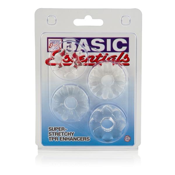 Basic essentials set of 4 rings - clear Sex Toy Product