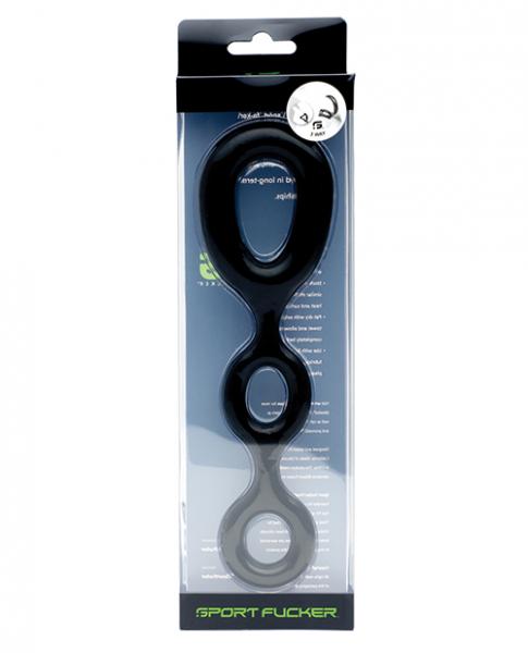 Sport F*cker 3 Way Black Cock, Ball Ring Sex Toy Product