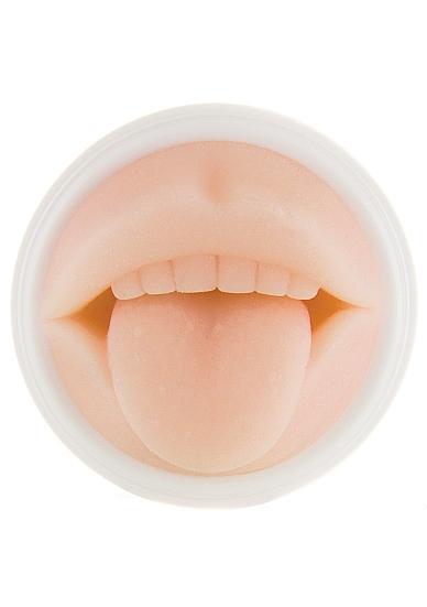 Easy Rider Tongue Mouth Male Masturbator Beige Sex Toy Product